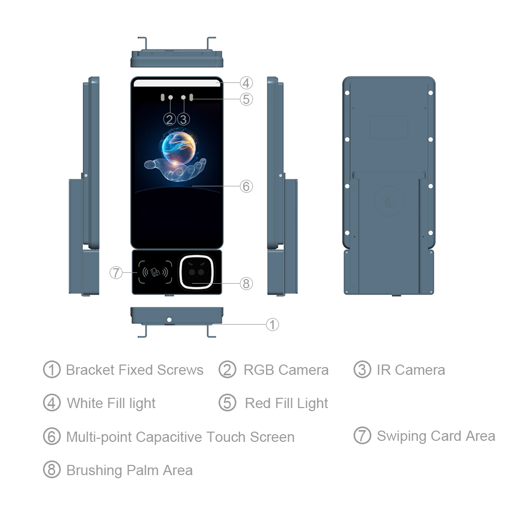 SMQ5 Smart Al Face Recognition Device Al Palm vein Face Recognition Machine