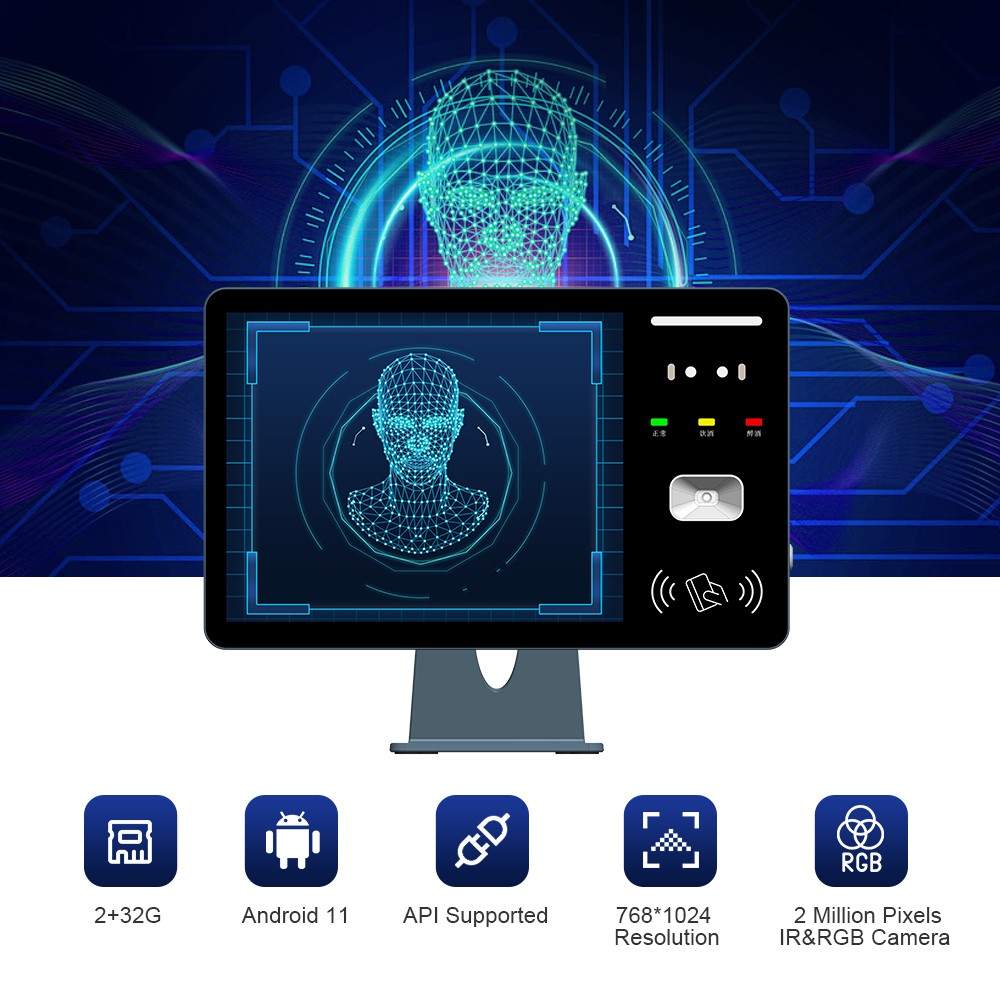 SMD104 Smart Al Face Recognition Device Face Recognition Terminal Alcohol Detection